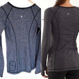 Lululemon   * Turn Around Long Sleeve Running Grew Shirt Tee women Size 4